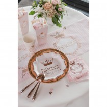 10 ASSIETTES CARTON PRINCESSE 21CM ROSE GOLD