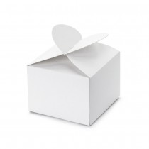 10 BOITES CARTON FERMETURE CUR 6X5X6CM BLANC