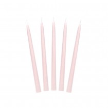 10 BOUGIES FLAMBEAUX CONIQUE 5H 24CM VIEUX ROSE