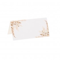 10 MARQUE-PLACES CARTON PAMPA FLEUR DE COTON 8X4CM