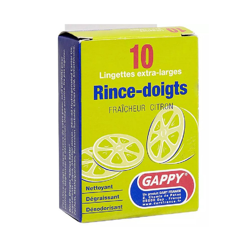 Boîte Kraft de 10 lingettes rince-doigts - Jour de Fête