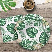 10 SERVIETTES PAPIER TROPICAL PARTY 33CM VERT