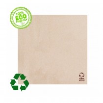 100 SERVIETTES COCKTAIL PAPIER ÉCO NATURE 20CM KRAFT