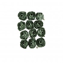 12 TIGES RENONCULE ARTIFICIELLE 2.5CM VERT-DE-GRIS