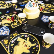 16 SERVIETTES PAPIER POKÉMON PIKACHU 33CM NOIR