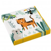 16 SERVIETTES PAPIER SAFARI NATURE SAUVAGE 33CM