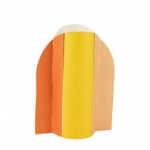 2 CACHE-VASES PAPIER AGRUME 22X24CM ORANGE JAUNE