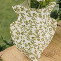 2 CACHE-VASES PAPIER BOTANIC 24X24CM PISTACHE