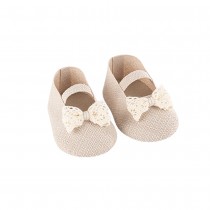 2 CONTENANTS BALLERINES LIN DENTELLE 8.5X4.5CM