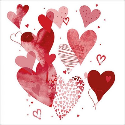 24 Feuilles de Papier à Motif de Saint Valentin, 30 x 30 cm Cour