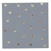 20 SERVIETTES PAPIER COCKTAIL PETIT C?\'UR 24CM BLEU