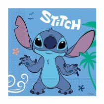 20 SERVIETTES PAPIER STITCH 2 PLIS 33CM BLEU