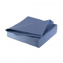 25 SERVIETTES PAPIER AIRLAID 40CM BLEU ORAGE