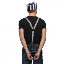 3 ACCESSOIRES DÉGUISEMENT PRISONNIER ADULTE