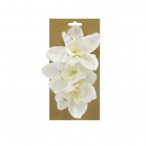 3 FLEURS ORCHIDÉES ARTIFICIELLES 8X7X5CM BLANC