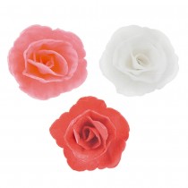 36 ROSES COMESTIBLES  4.5 CM EN AZYME