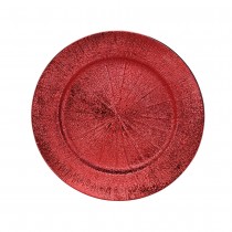 4 ASSIETTES DE PRÉSENTATION GLAMOUR 33CM ROUGE