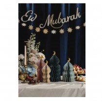 4 DÉCO PAPIER ALVÉOLÉ EID MUBARAK 22.5-33.5CM