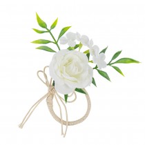 4 RONDS DE SERVIETTE ROSE JASMIN NUD 5CM BLANC