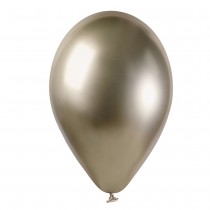 5 BALLONS BIO SHINY BRILLANT 33CM PLATINE