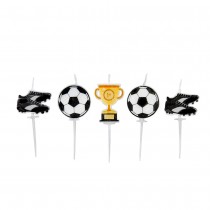 5 BOUGIES FOOTBALL CRAMPON BALLON COUPE 5.5-7CM