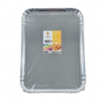 5 PLATS DE SERVICE CARTON 24X33CM ARGENT