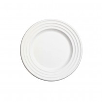 50 ASSIETTES VAGUE FIBRE DE CANNE BIO 23CM BLANC