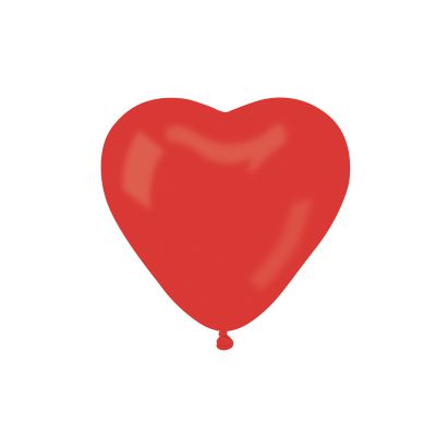 Ballon Coeurs Rouges Imprimés, en Latex - Aux Feux de la Fête - Paris