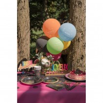 6 BALLONS LATEX ANNIVERSAIRE MULTI FESTIF 30CM