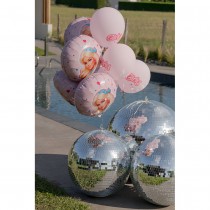 6 BALLONS LATEX POUPÉE GIRLY MODE 30CM ROSE