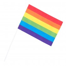 6 DRAPEAUX PAPIER FIERTÉ LGBT 20X14CM ARC-EN-CIEL