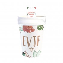 6 GOBELETS CARTON EVJF BUCOLIQUE 25CL BLANC