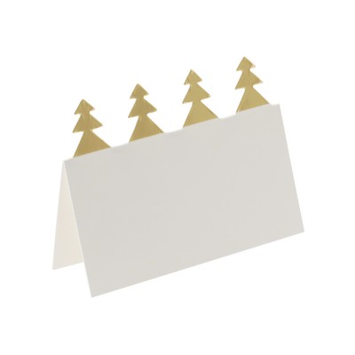 6 MARQUE-PLACES CARTON SAPIN OR 9X5CM