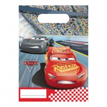 6 SACS CADEAUX PLASTIQUE CARS 23X16.5CM