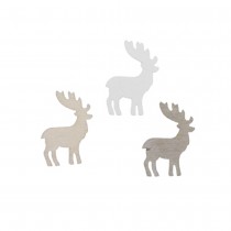 60 CERFS SILHOUETTE BOIS 3CM