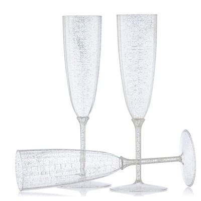 Mariage Champagne Flûte Jetable en plastique Coupe de mariage Champagne  Verre à boire Ustensiles pour la fête