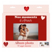 ALBUM PHOTO MOMENTS D\'AMOUR 40P ROUGE