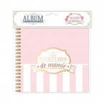 ALBUM PHOTOS SPIRALES AVENTURES DE MAMIE 30P ROSE