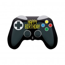 BALLON ALUMINIUM ANNIVERSAIRE MANETTE 77X52CM NOIR