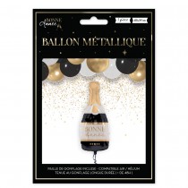 BALLON ALUMINIUM BOUTEILLE BONNE ANNÉE 86X45CM