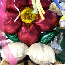 BALLON ALUMINIUM FLEUR 50CM ROSE