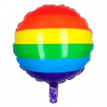 BALLON ALUMINIUM ROND FIERTÉ LGBT 45CM ARC-EN-CIEL