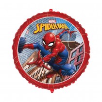 BALLON ALUMINIUM ROND SPIDERMAN CRIME 45CM ROUGE