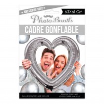 BALLON CADRE CUR PHOTOBOOTH 61X63CM ARGENT