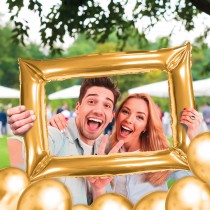 BALLON CADRE GONFLABLE PHOTOBOOTH 85X65CM OR