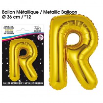 Ballon Lettre R, Argent ou Doré - Aux Feux de la Fête - Paris