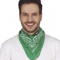 BANDANA MOTIFS PAISLEY POLYESTER VERT ADULTE