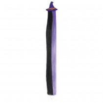 BARRETTE CHAPEAU SORCIÈRE MÈCHE 40CM VIOLET NOIR