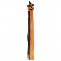 BARRETTE CITROUILLE CHAPEAU MÈCHE 40CM ORANGE NOIR