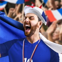 BÉRET POLYESTER COCORICO FRANCE SUPPORTER ADULTE